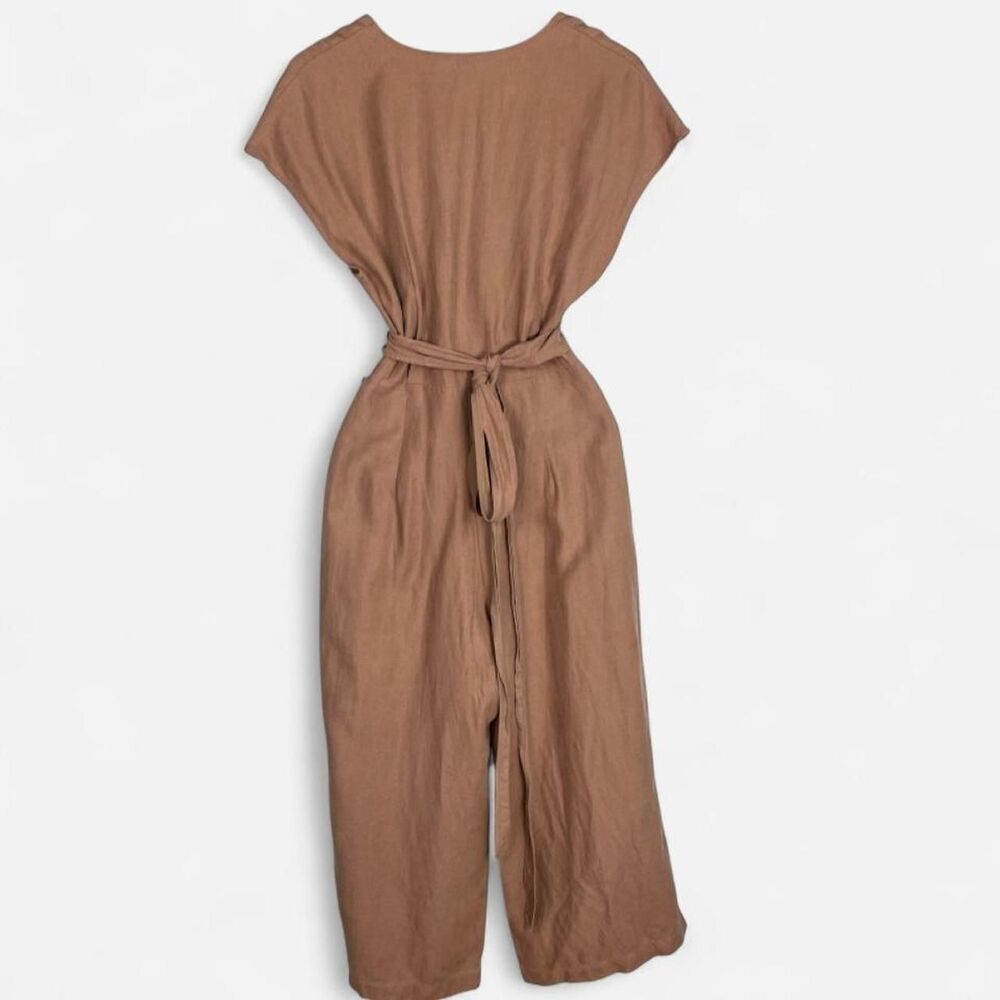 Wilfred Womens Wrap/Wide Leg Jumpsuit Sz. 6 Cotton/Linen Boho Minimalist 90s - Picture 5 of 8
